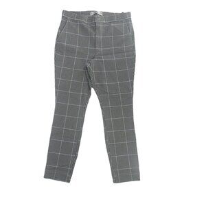 NWT Hollister Ultra High Rise Trousers Micro Houndstooth Plaid XL